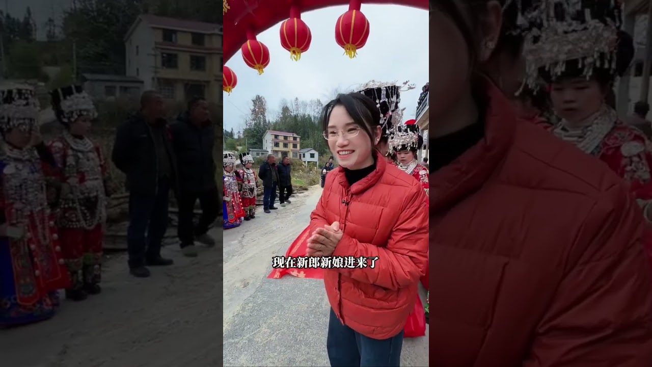 偶遇苗族婚宴， 拦门拉歌仪式不一般，新郎新娘郎才女貌！50桌流水席热闹非凡！湘西特色美食太好吃了！#湘西婚礼 #苗族婚礼 #婚礼 #结婚 #阿娇听你说