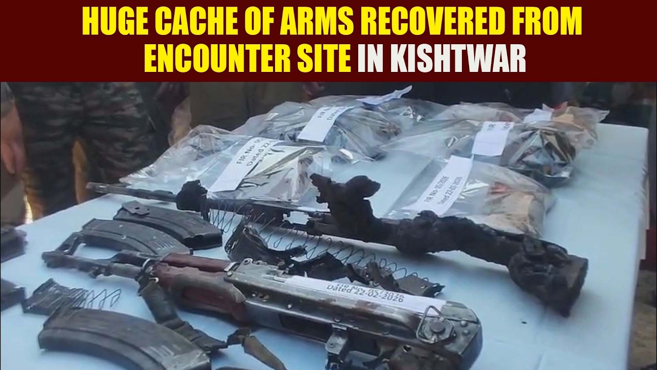 Huge Cache of Arms Recovered from Encounter Site in Kishtwar