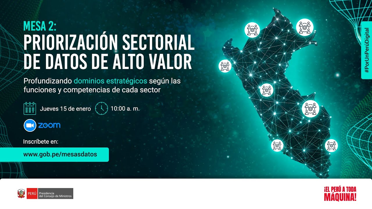 Mesa 2:  Priorización sectorial de datos de alto valor