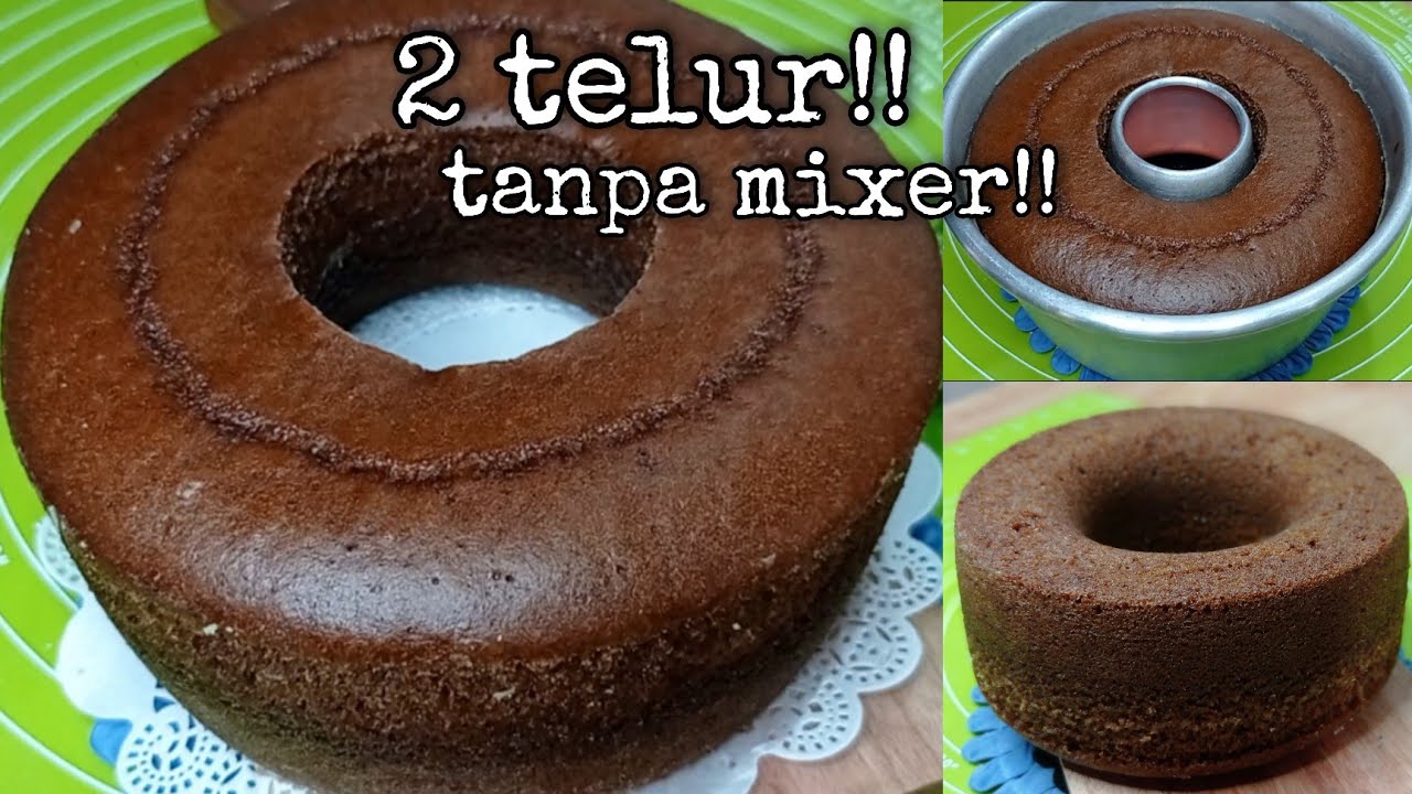 TANPA MIXER!!! 2 telur hanya diaduk jadi bolu coklat kukus yang sangal lembut kamu harus coba