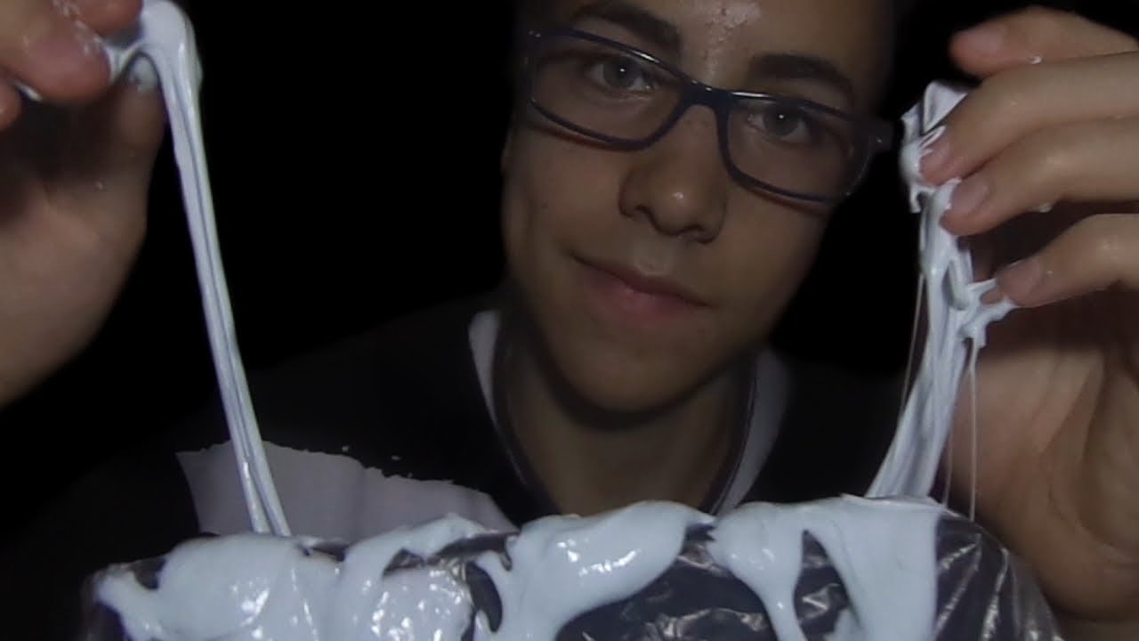 ASMR SLIME NO MICROFONE *Aplicando e Retirando* (BINAURAL TINGLE EAR TO EAR)