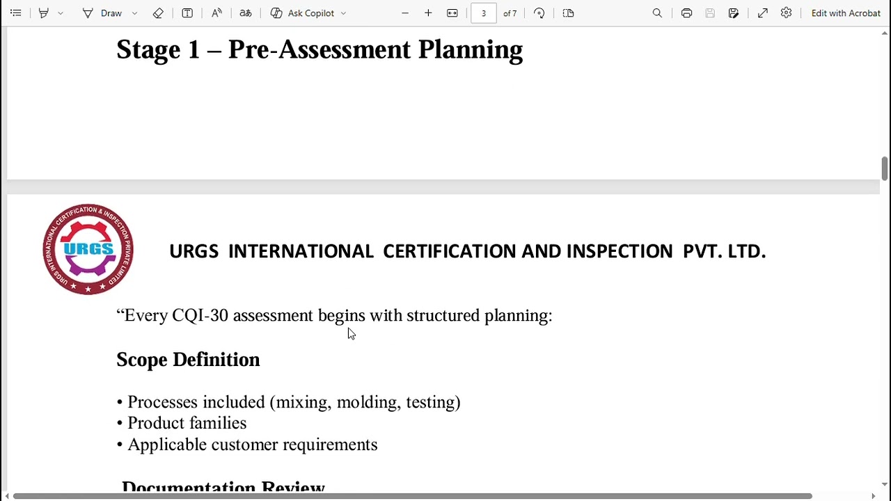 CQI-30 Rubber Processing System Assessment | URGS International