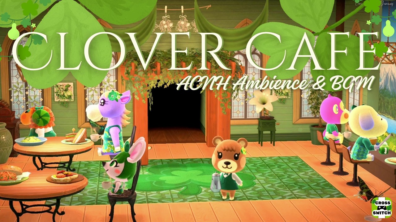 🍀 Clover Cafe 🍀 Animal Crossing BGM & Ambience + Bright & Happy Music 🎧 No Ads