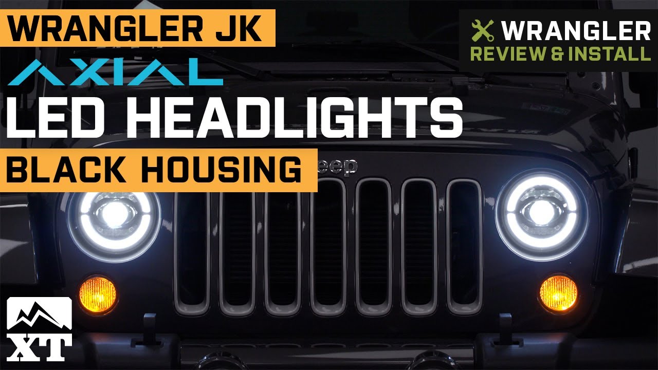 Jeep Wrangler JK Axial LED Headlights; Black Housing Review & Install
