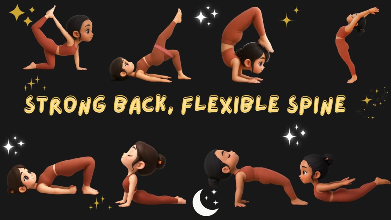 Fun With YoGa - Strong Back, Flexible Spine | Fun Yoga Exercises for Kids
