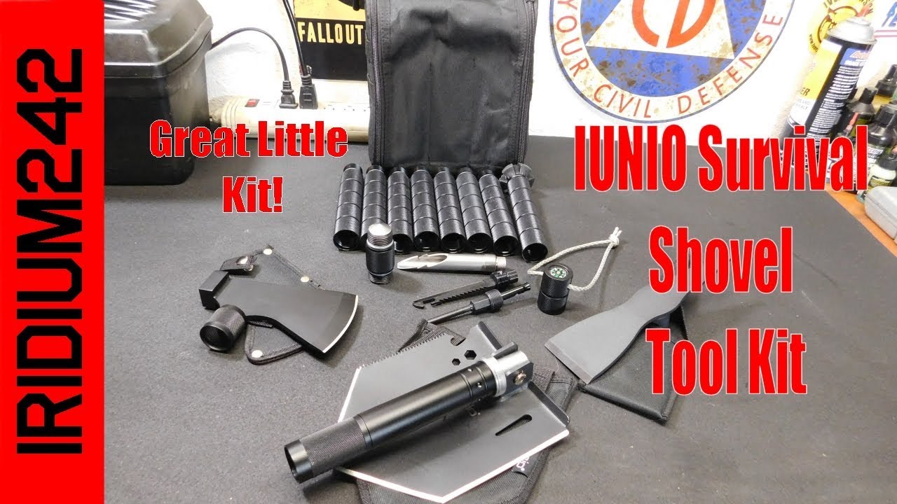 IUNIO Folding Survival Shovel Tool Kit: Some Serious Tools!