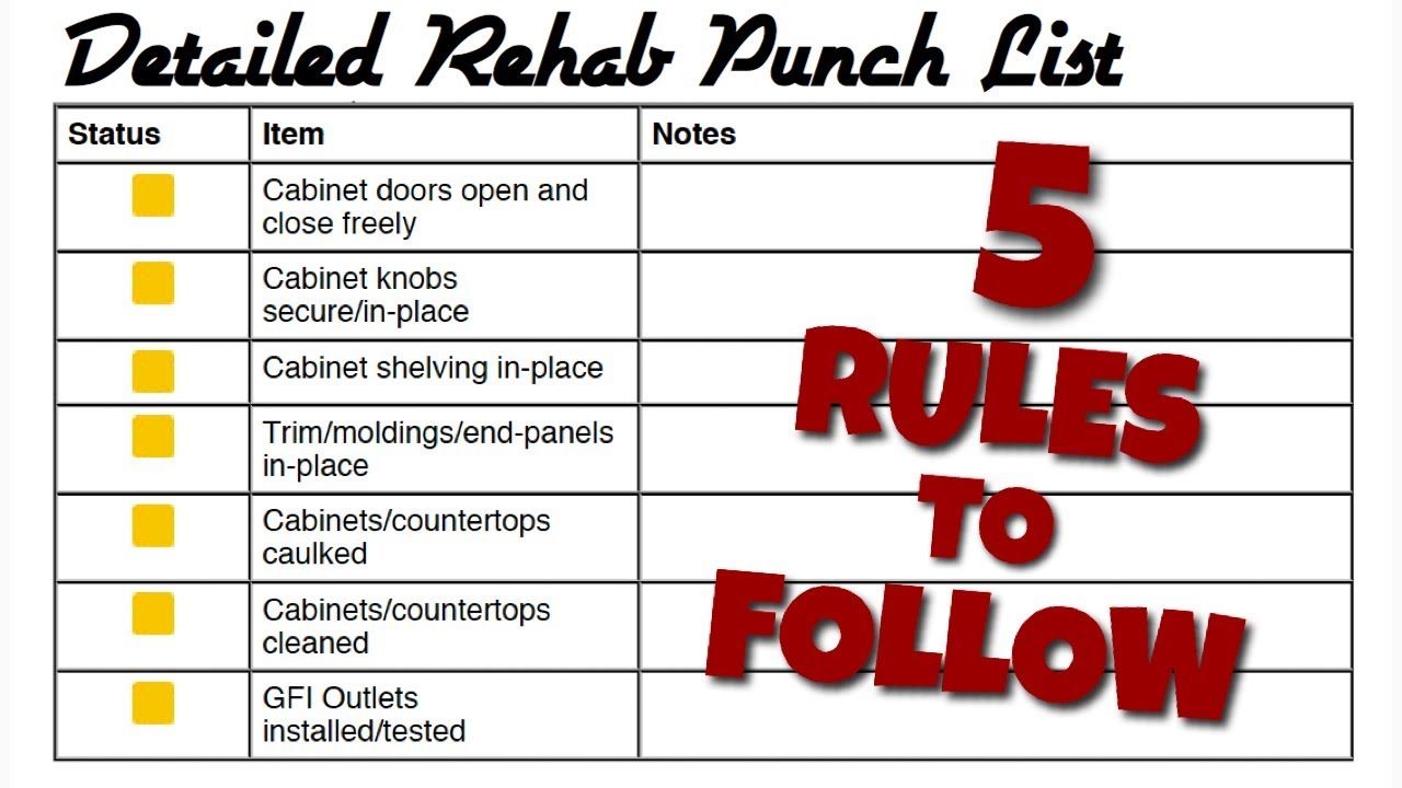 How To Create A Punch List When Fixing And Flipping Houses