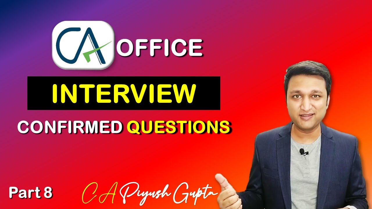 #6 CA Firm Interview Questions & Answers Accountant Job Interview Questions
