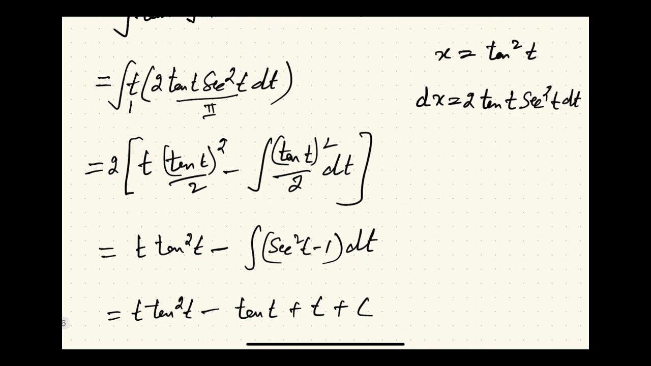 Integral with an Inverse Trigonometric Functions 2/3