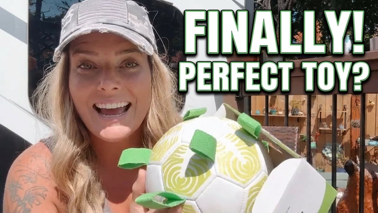 Bring joy to your furry friend with the Dog Toys Soccer Ball with Straps! My dogs love this toy!