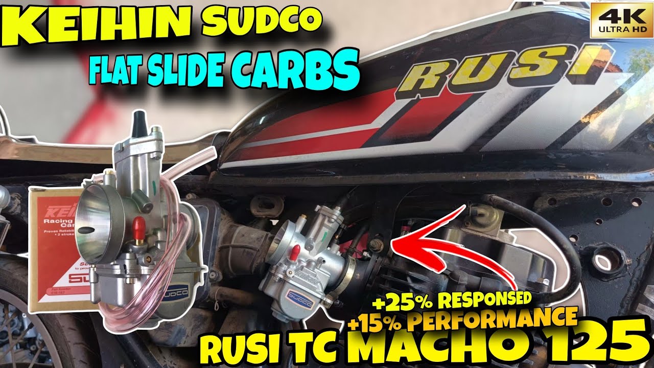 INSTALLING KEIHIN SUDCO FLAT SLIDES CARBS TO RUSI TC MACHO 125 | HIGH POWER - PERFORMANCE - SPEED 🔥