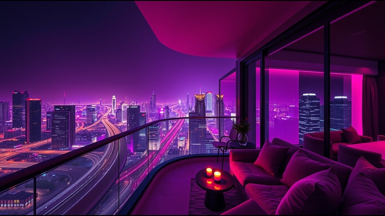A Rainy Balcony Night Straight Out of the 80s ☔ Tokyo Lofi for Sleep & Study