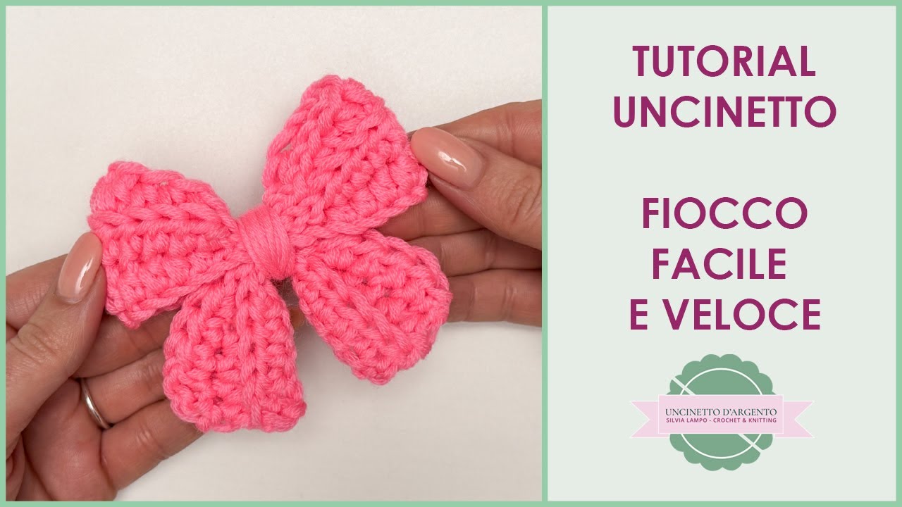 Tutorial fiocco uncinetto | Adorabile e semplicissimo da fare | Uncinetto d'Argento