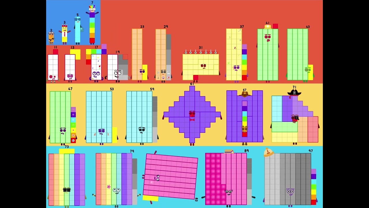 Prime Numberblocks Band (2-97)