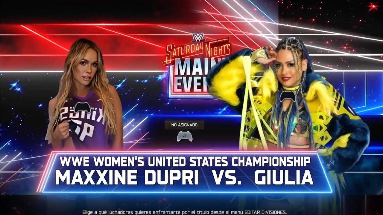WWE 2K25 UNITED STATES WOMENS CHAMPION MAXXINE DUPRI VS GIULIA 