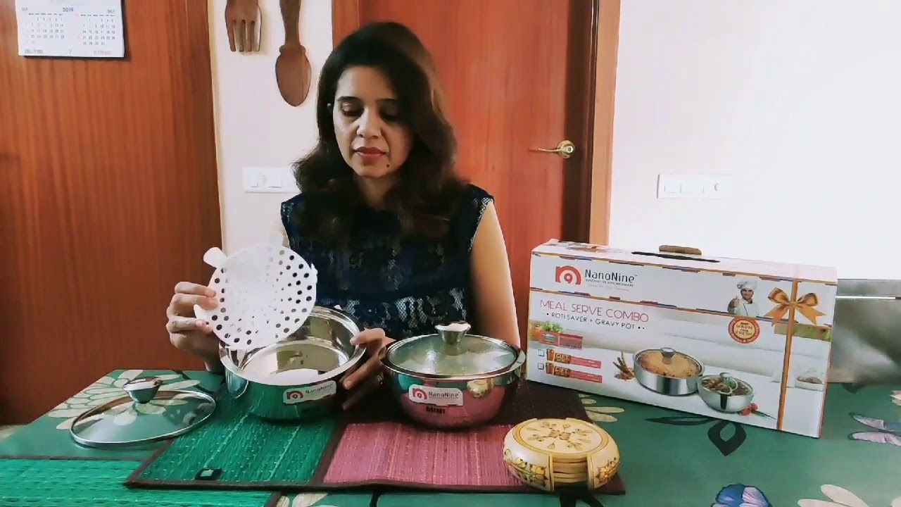 NanoNine Stainless Steel Meal Serve Combo(Roti Saver+Gravy Pot) Review by Milan Singhal