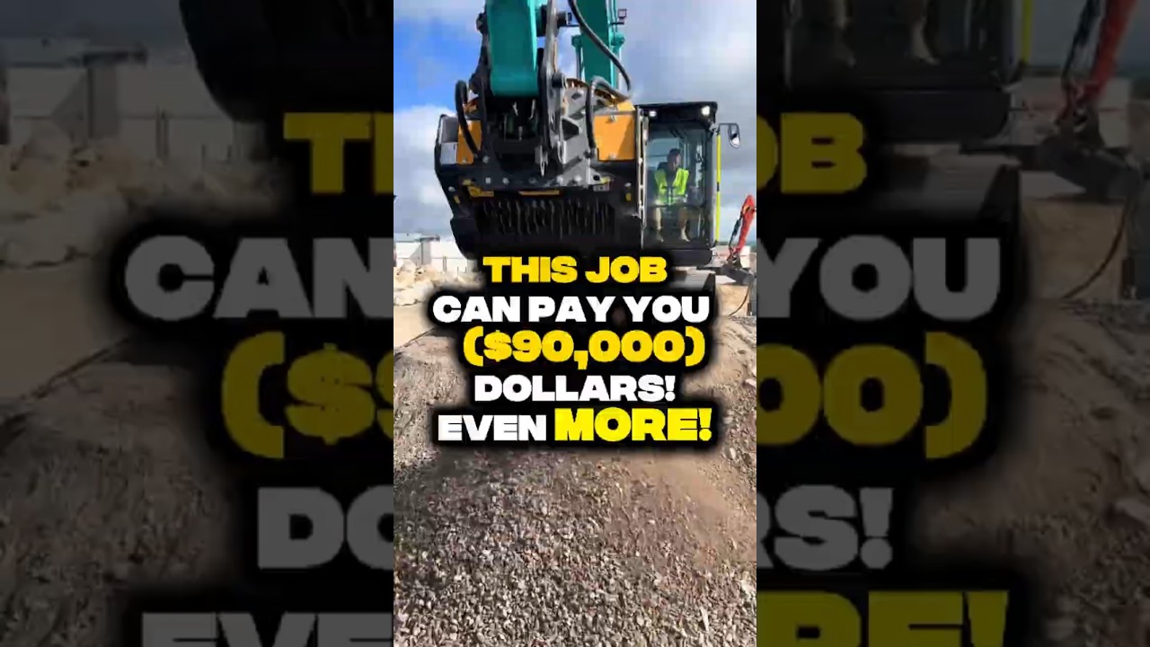 This Job Pays $90,000 even more! with No Degree: Excavator Operator Salary in USA! #weirdhustle #job