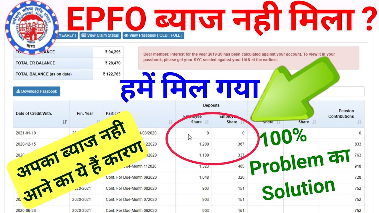 What to do if PF interest is not received || epfo interest not credited || epfo interest,@SSM Sma...