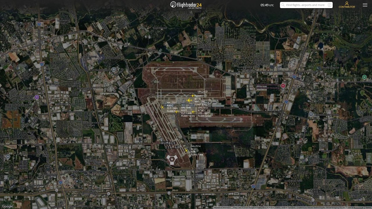 Houston KIAH Flightradar24 Livestream with Live Air Traffic Control 7/02/2026