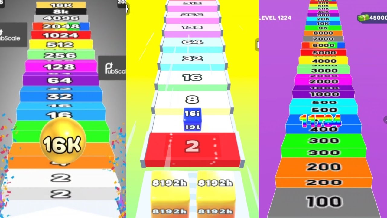 Updates[added New cubes & levels]- Jelly Run 2048 16i vs Number Ball 3D Merge Master vs Number Run