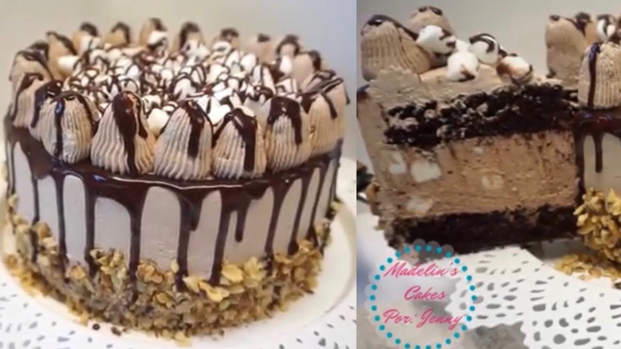 Pastel Chocolate Con Cremoso Relleno Rocky Road