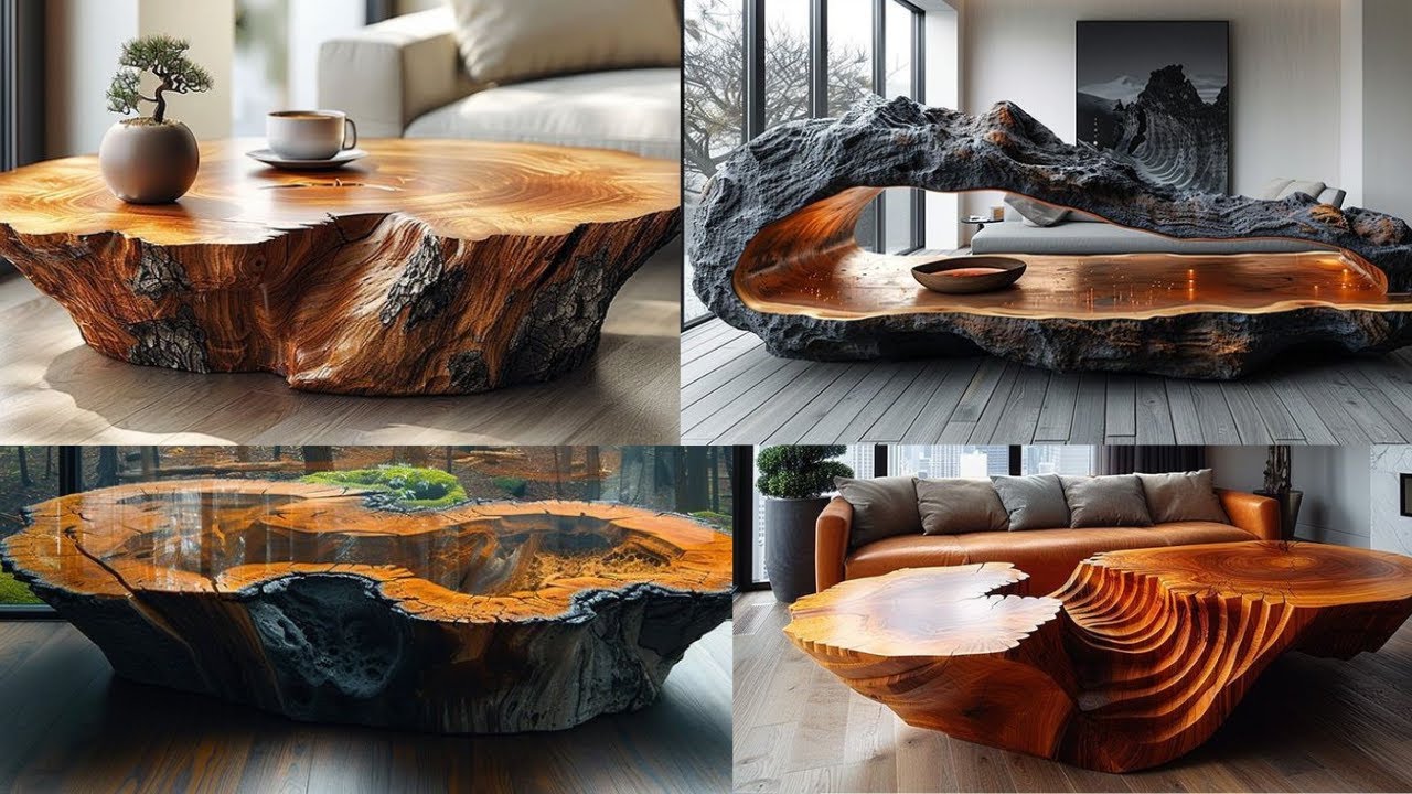 Nature Inspired Tree Stump Coffee table Design Ideas