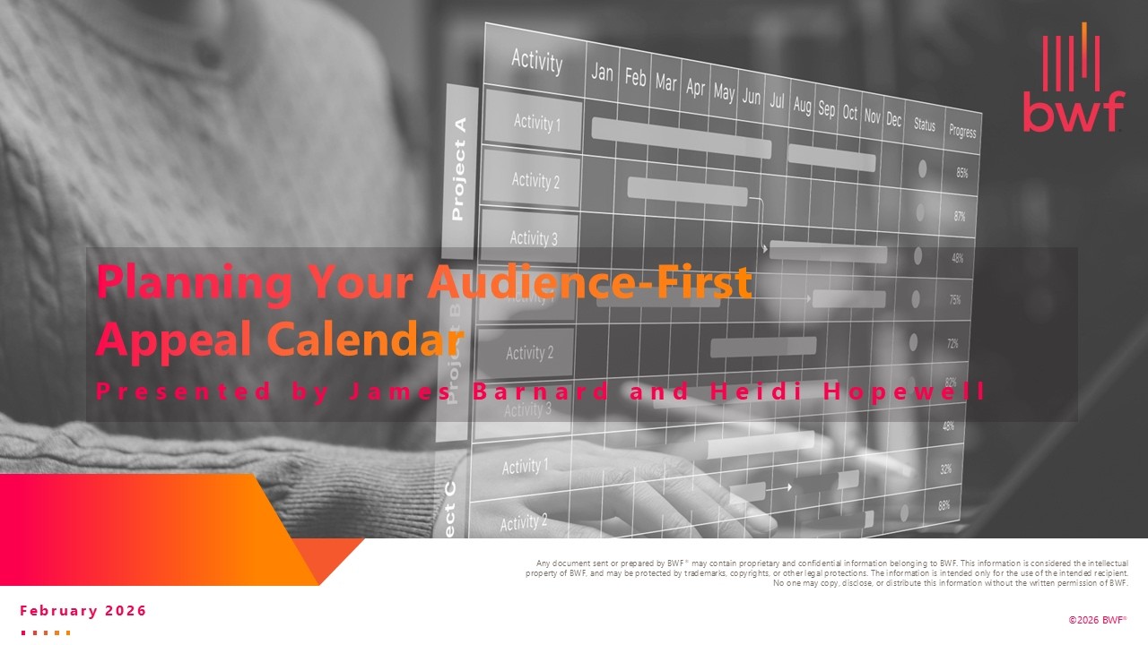 Planning Your Audience-First Appeal Calendar