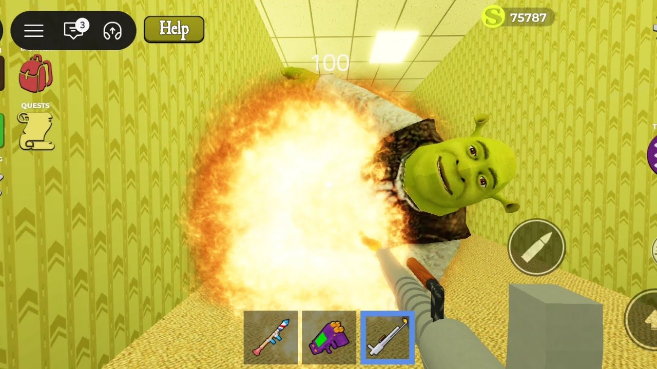 roblox shrek in the backrooms 
