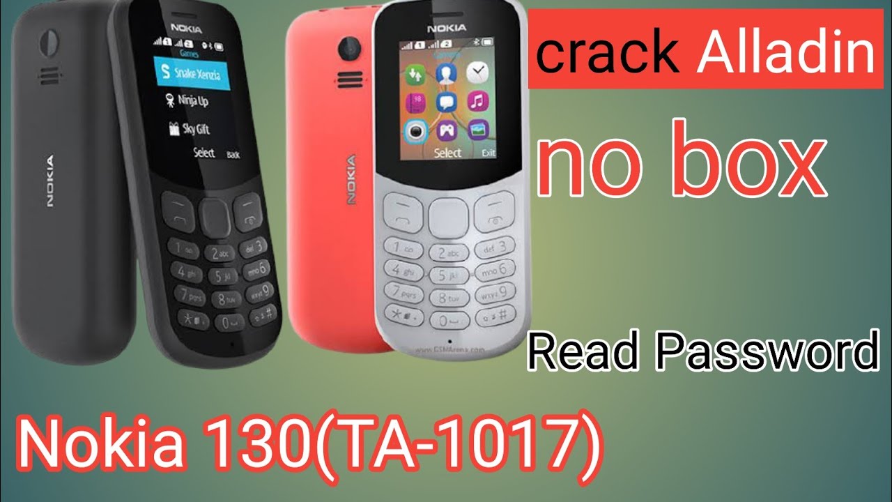 Nokia 130(TA-1017) password remove crack alladin