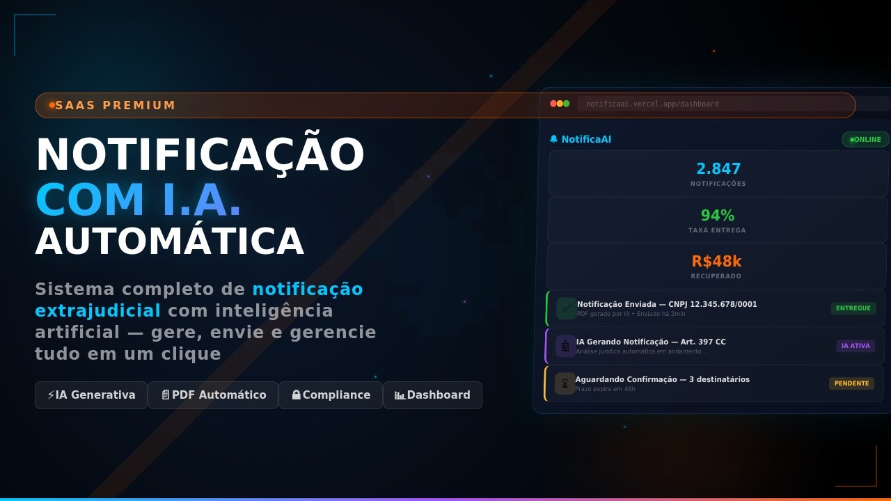 Sistema de análise e notificação de remoção e financeiro