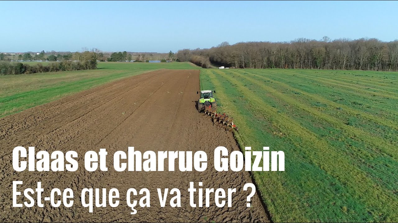 Claas Axion 820 VS charrue semi-portée 8 corps : Qui va l'emporter ???