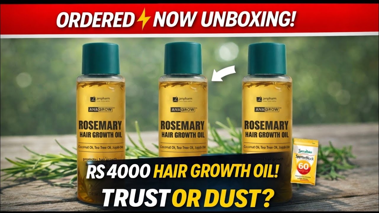 Jenpharm Anagrow Rosemary Hair Growth Oil Unboxing + First Impressions | Trust or Dust