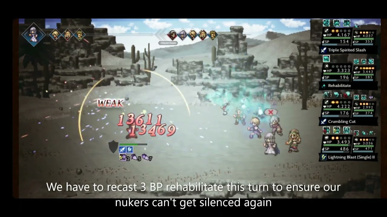Octopath CotC (global): How to clear Sulfrataljah lvl 100 NPC relatively reliably