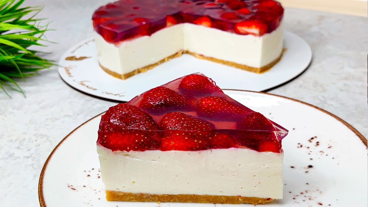 Мазали ЧИЗКЕЙК тайёрлаш | Клубничный ЧИЗКЕЙК