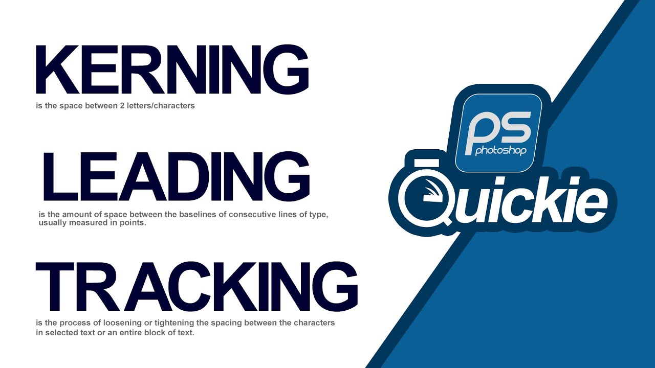 How to Adjust Kerning Tracking and Leading in Adobe Photoshop  2022 - Photoshop Quickie