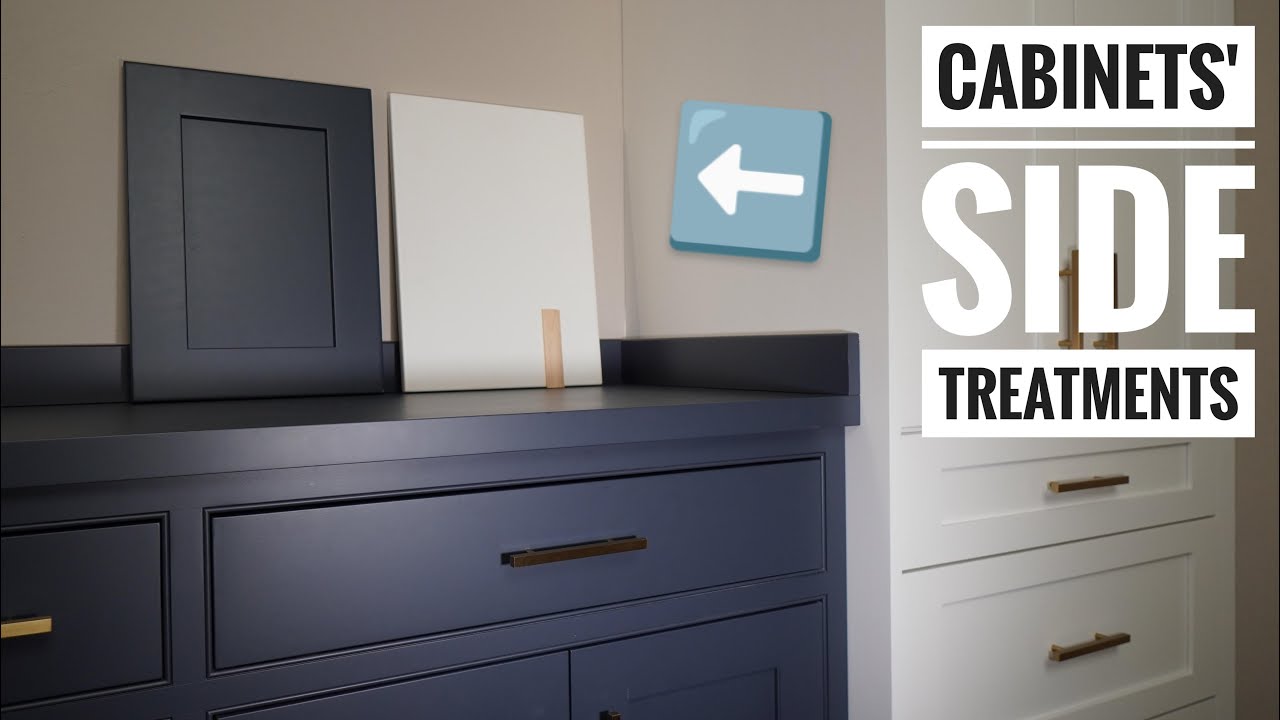 How to finish the cabinet ends - scribe moldings and end panels