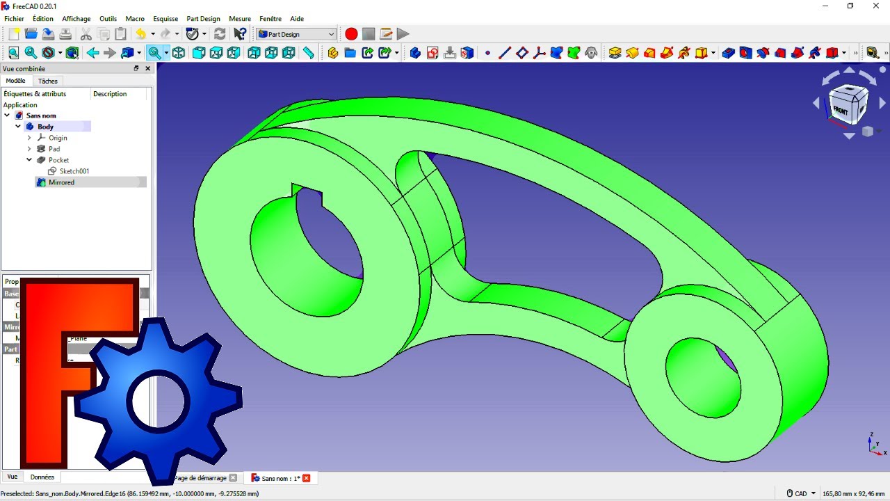 Première pièce sur FreeCAD