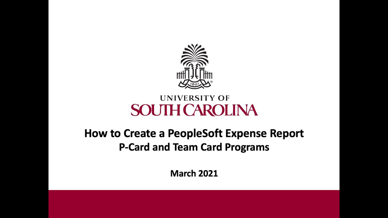 How to Create an Expense Report for P Card and Team Card - March 2021