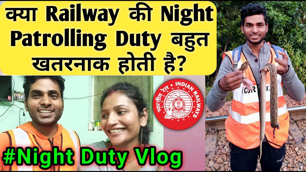 Night Patrolling Duty Vlog | Railway Trackman Night Patrolling | Railway Group D | Vicky Raj Railway