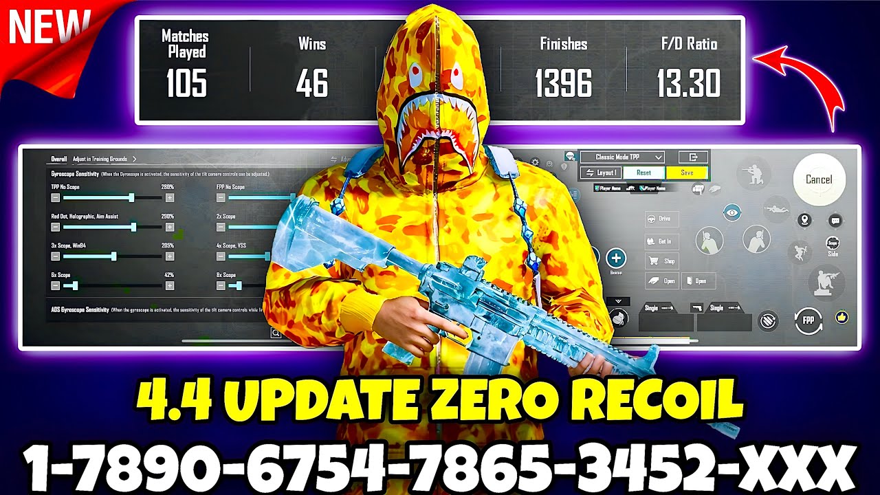 🔥PUBG MOBILE/BGMI SENSITIVITY SETTINGS 2026 |✅BEST SCOPE SENSITIVITY SETTINGS | NEW UPDATE 4.4 CODE.