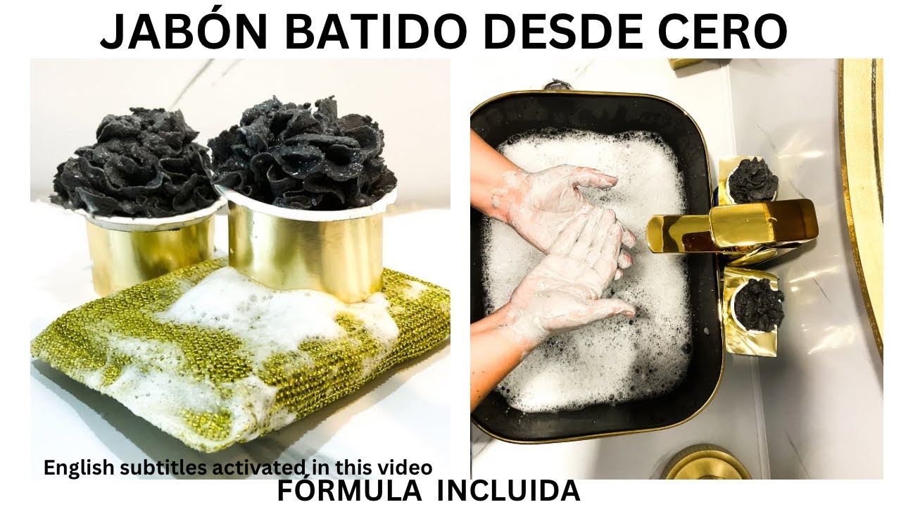 JABÓN BATIDO CON CARBÓN ACTIVADO DESDE CERO FÓRMULA INCLUIDA