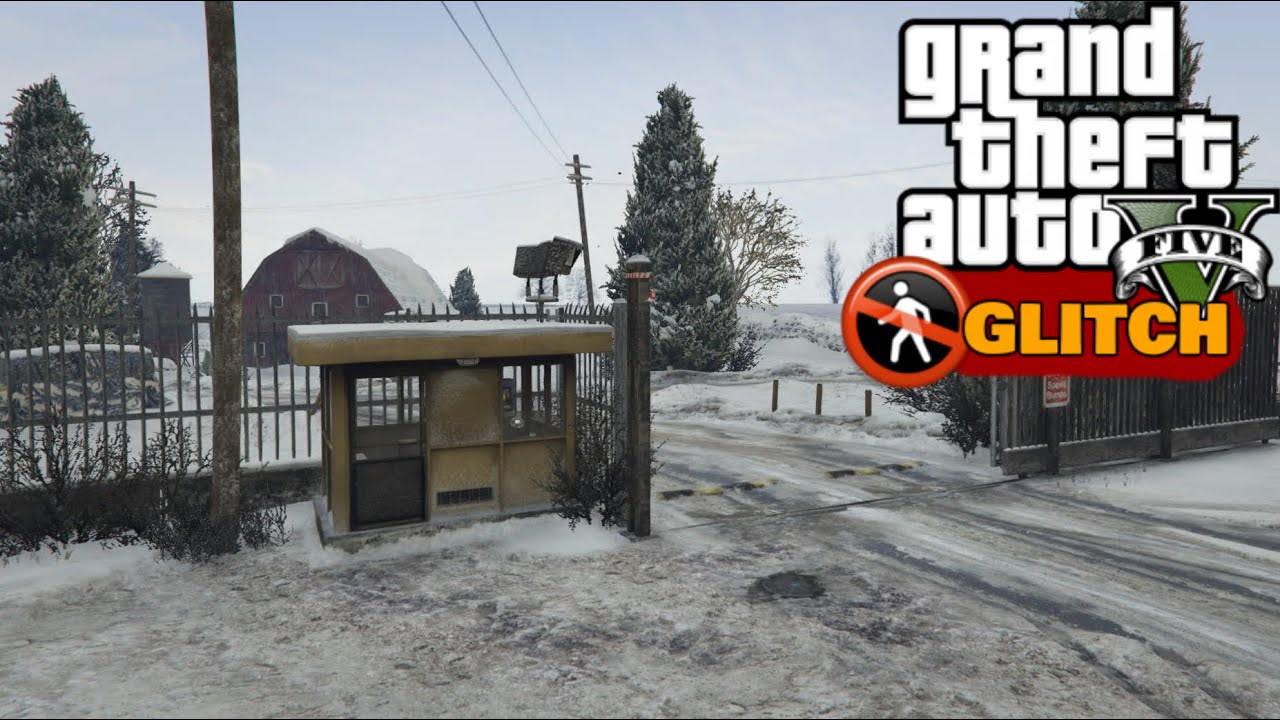 взгляд изнутри будки охраны Алекса (Северный Янктон - GTA 5)