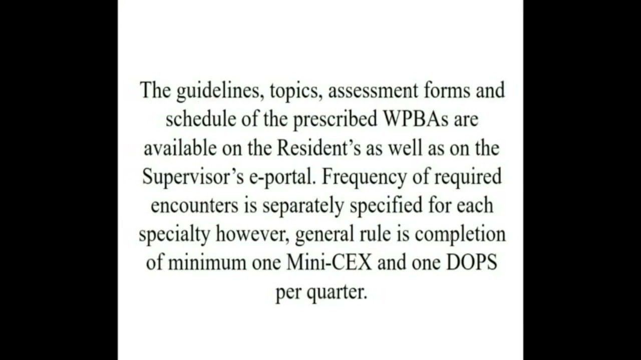 Workplace Based Assessment (WPBA) Vlog for Supervisor