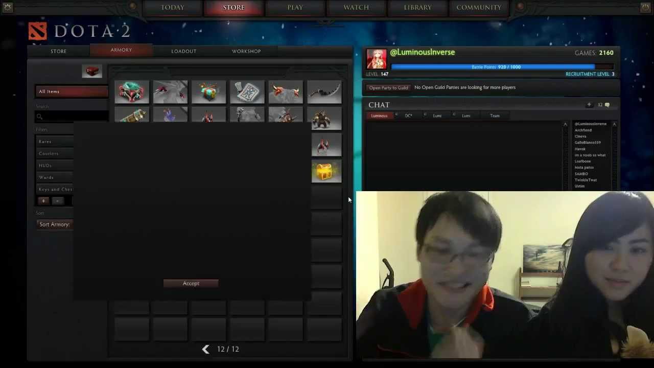 Распаковка беззамкового ларка Dota2 (17!) от Luminous и dpmlicious