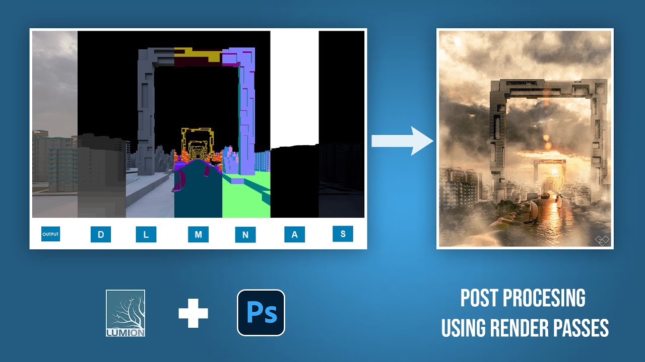 Post processing render in photoshop | Lumion additional outputs | Geo Creations