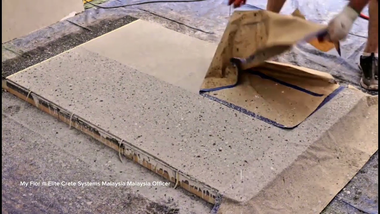 Splatter Texture Design thin finish cement My Flor , www.elitecrete.com #cementitious #modifycememt