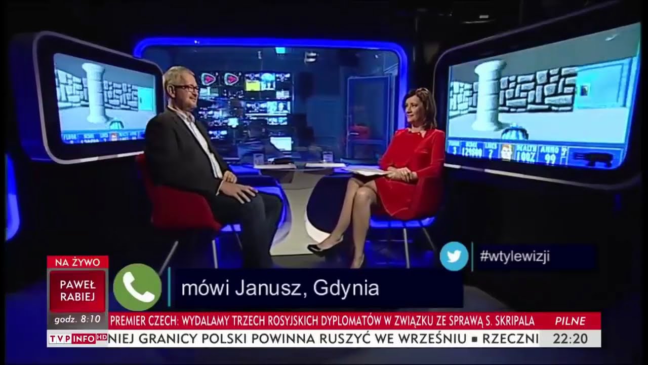 Wolfenstein 3D na antenie TVP info w Tyle Wizji