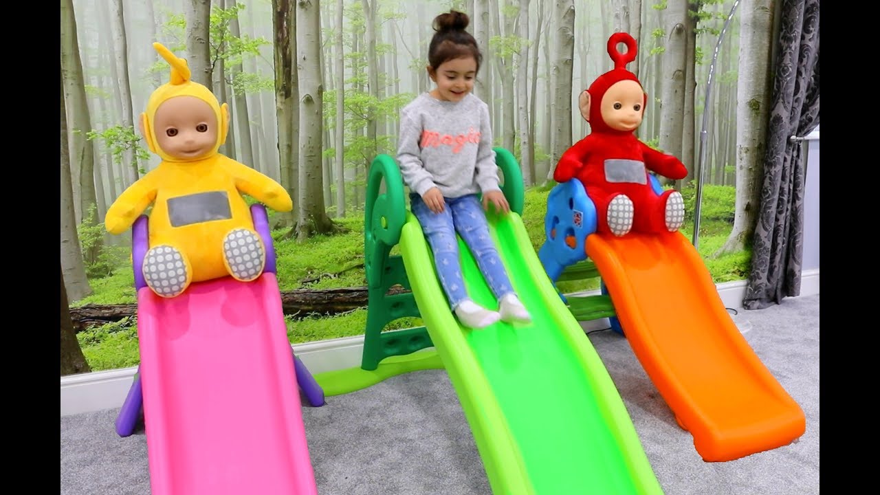 🌸Teletubbies Sliding Down Having Fun