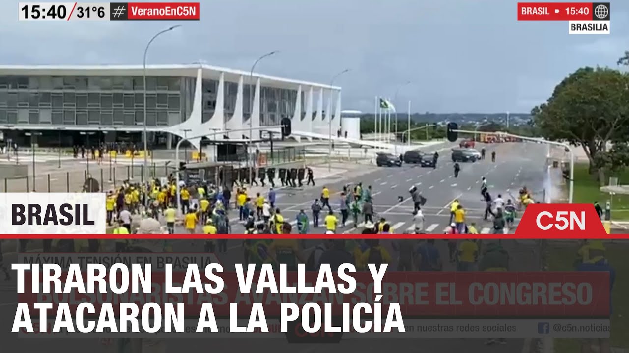 MÁXIMA TENSIÓN en BRASIL: BOLSONARISTAS INGRESARON AL CONGRESO