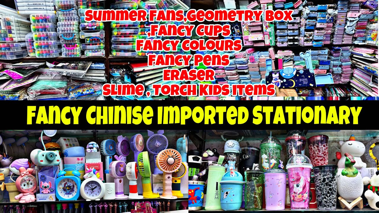 Fancy Stationery Wholesale Market in Delhi Sadar Bazar, Art and Craft Material Wholesale Market.